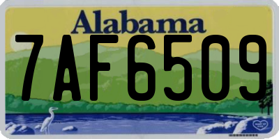 AL license plate 7AF6509