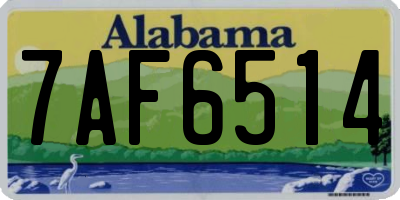 AL license plate 7AF6514