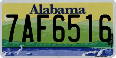 AL license plate 7AF6516