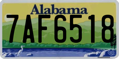 AL license plate 7AF6518