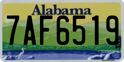 AL license plate 7AF6519