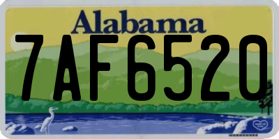 AL license plate 7AF6520