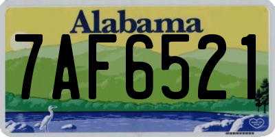 AL license plate 7AF6521