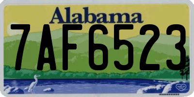 AL license plate 7AF6523