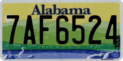 AL license plate 7AF6524