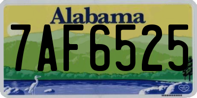 AL license plate 7AF6525