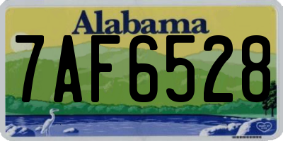 AL license plate 7AF6528
