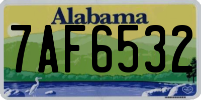 AL license plate 7AF6532