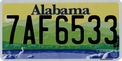 AL license plate 7AF6533