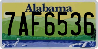 AL license plate 7AF6536
