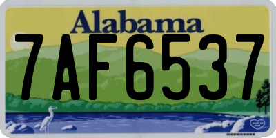 AL license plate 7AF6537