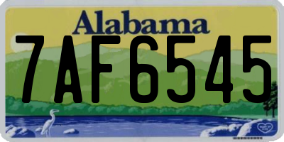AL license plate 7AF6545