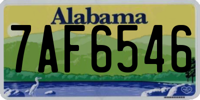 AL license plate 7AF6546
