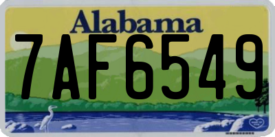 AL license plate 7AF6549