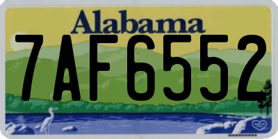 AL license plate 7AF6552
