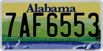 AL license plate 7AF6553