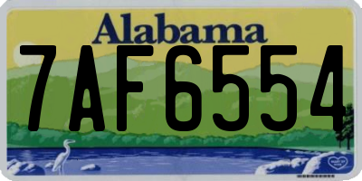 AL license plate 7AF6554