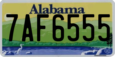 AL license plate 7AF6555
