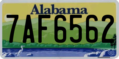 AL license plate 7AF6562