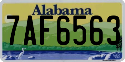 AL license plate 7AF6563