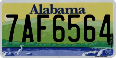 AL license plate 7AF6564