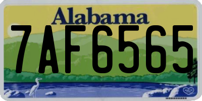 AL license plate 7AF6565