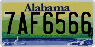 AL license plate 7AF6566