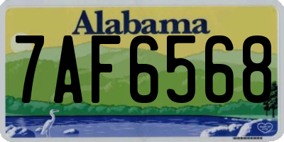 AL license plate 7AF6568