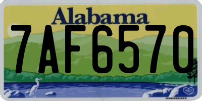 AL license plate 7AF6570