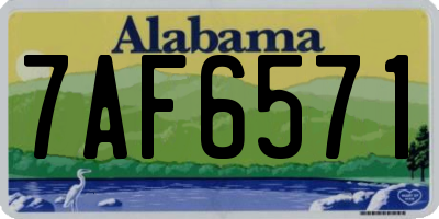 AL license plate 7AF6571