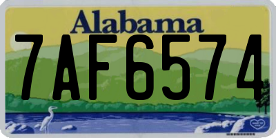 AL license plate 7AF6574