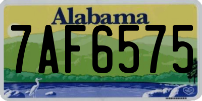 AL license plate 7AF6575