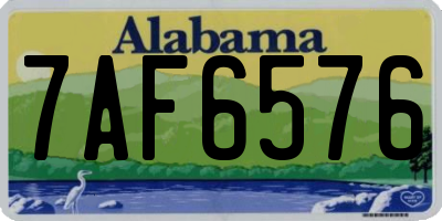 AL license plate 7AF6576