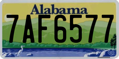 AL license plate 7AF6577