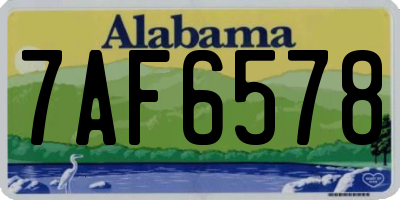 AL license plate 7AF6578