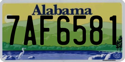 AL license plate 7AF6581