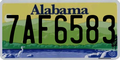 AL license plate 7AF6583