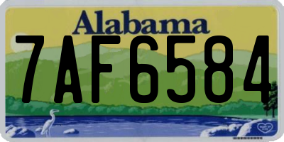 AL license plate 7AF6584