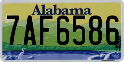 AL license plate 7AF6586