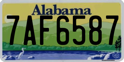 AL license plate 7AF6587