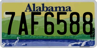 AL license plate 7AF6588