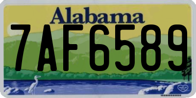AL license plate 7AF6589