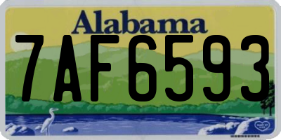 AL license plate 7AF6593