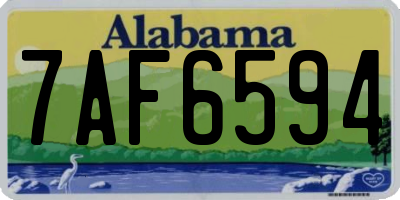 AL license plate 7AF6594