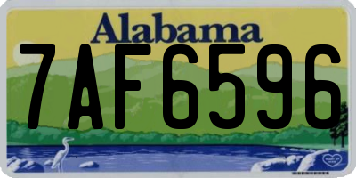 AL license plate 7AF6596
