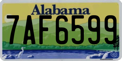 AL license plate 7AF6599