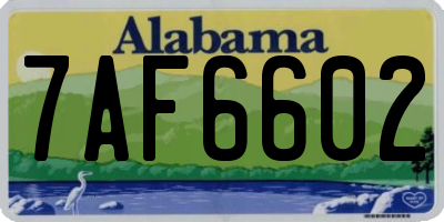 AL license plate 7AF6602