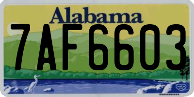 AL license plate 7AF6603