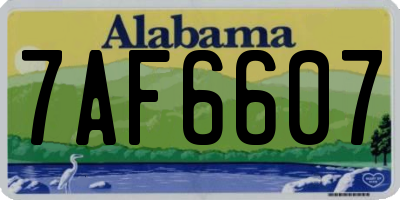 AL license plate 7AF6607