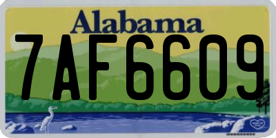 AL license plate 7AF6609